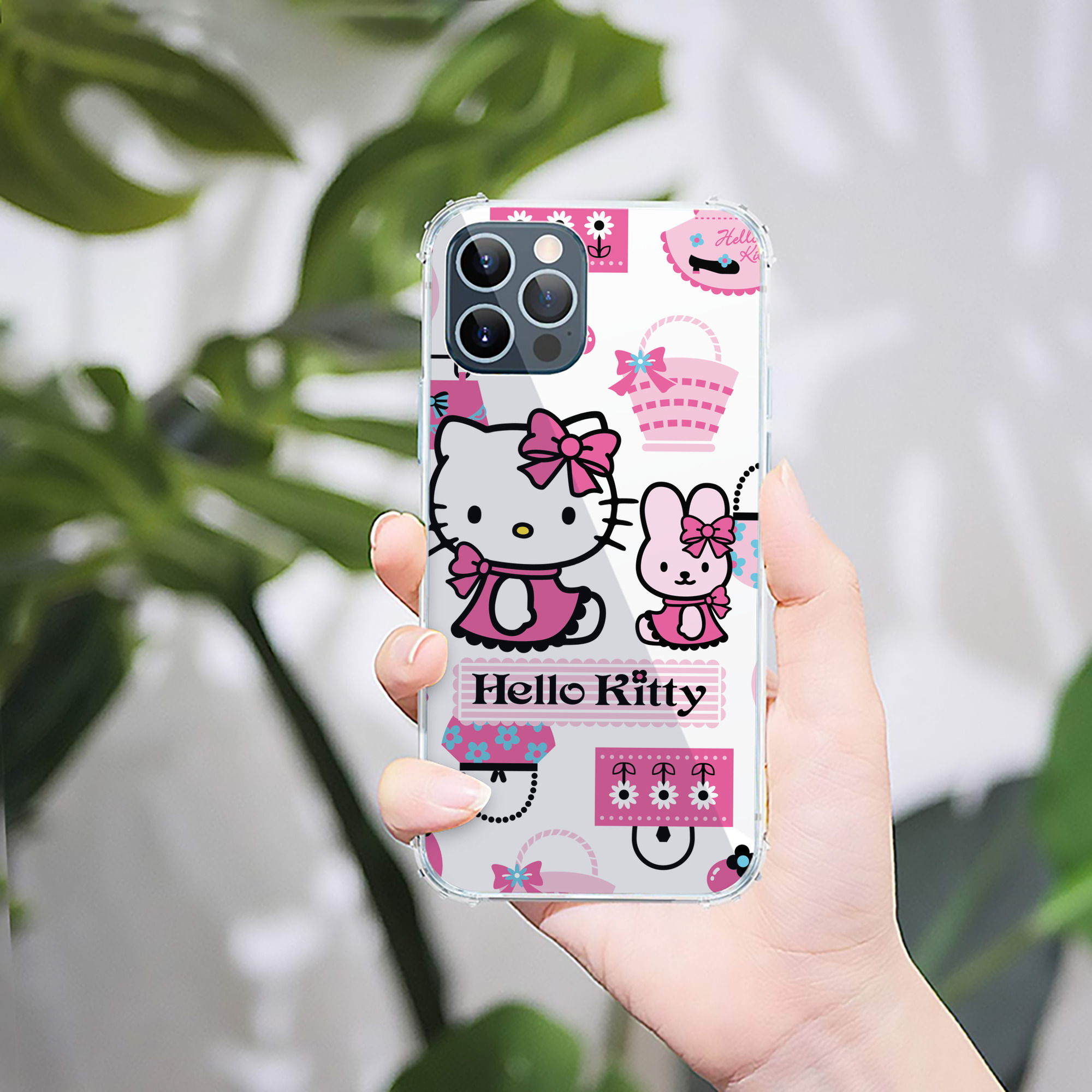 （画像用） Hello Kitty ハローキティ 【iPhone 12シリーズ対応】透明スマホケース（クリアソフトケース）